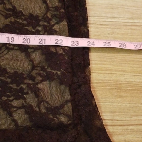 Juniors Brown Pullover Lace Dress - Picture 6 of 7